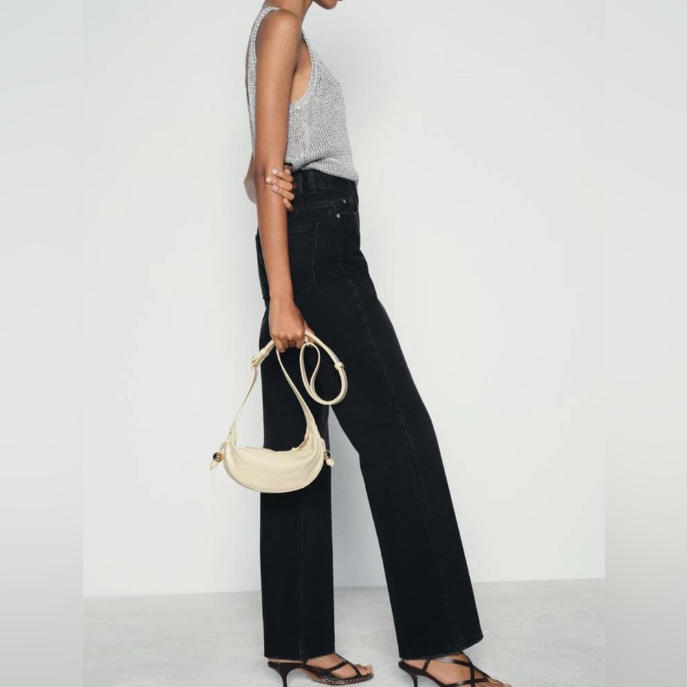 Zara Cream Crossbody Purse‎ Bag Gold Bohemian